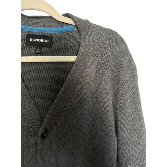 Bonobos Cardigan Gray V Neck Women’s Small Sweater Heavyweight EUC Classic - Picture 2 of 8